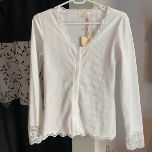 White lace longsleeve (size s)